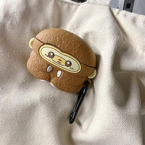 Wireless Charging Earphone Case Compatible with Airpods Pro/Pro2, Cute Animal Monkey Design Soft Silicone Full Body Protective Skin Cover, Kids Girls Women Cartoon Earbuds Accessories - color: Monkey, size: Airpods Pro/Pro2