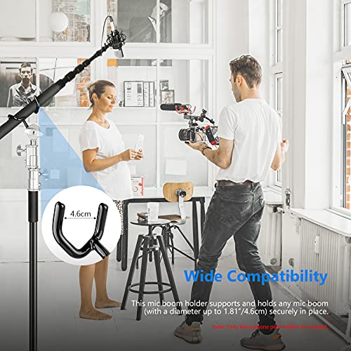 NEEWER Metal Microphone Boom Support Holder for C-Stands and Mic Stands, Black - style: CM-NA-1(Black)