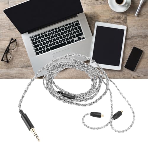 Headphone Sound Cable, Upgraded Loseless Silver Plated Copper Replacement Earphone Cable 3.5mm to MMCX for SE215 SE315 SE425 SE535