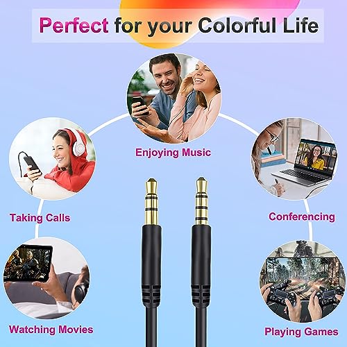 3.5mm Replacement Audio Cable for Beats Headphones Cord Wire Aux Cable | Work with Beats Solo2 Solo3 Solo4 Studio3 Wireless HD Pro by Dr. Dre Sony WH-1000XM4 WH-1000XM5, In-line Mic, Volume Control