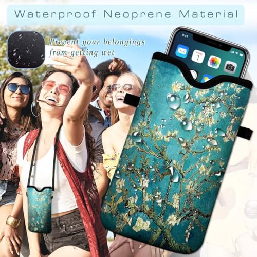 Cell Phone Sleeves Bag Case Crossbody Neoprene Holder Lanyard Phone Pouch for Women Men 7.5 X 4.5 Inche - Twig - color: Twig