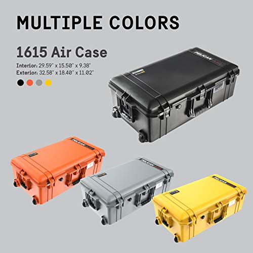 Pelican Air 1615 Case No Foam (Black) - color: Black, size: One Size - No Foam