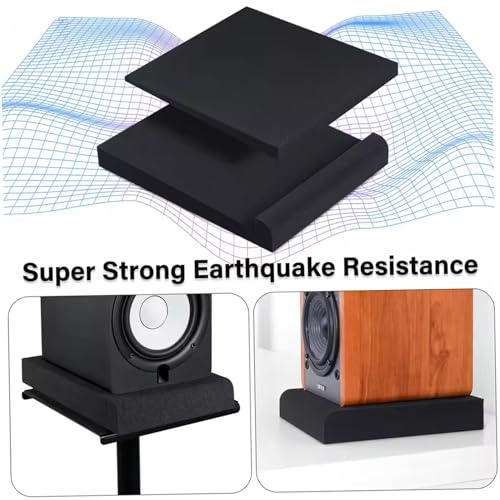 Studio Monitor Isolation Pads, 4 Inch Speaker Acoustic Foam High-Density Adjustable Angled Sound Isolation Pads Musical Instruments..
