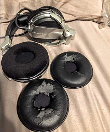 VL90 Velvet Replacement Ear Pads Compatible with Sennheiser HD205 HD215 D225, Audio-Technica ATH-T2, Pro700, Technics RP-DH1200, Pioneer HDJ-2000 HDJ-1500 HDJ-1000, Sony MDR-V700DJ V700