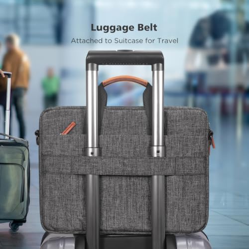 KIZUNA Laptop Bag Case 13.3 Inch Computer Shoulder Messenger Sleeve Briefcase For 13" MacBook Air/MacBook Pro 14 M2 Pro/M1 MAX/14 Lenovo ThinkPad X1 Carbon/IdeaPad Flex 5i /Huawei,Brown - color: Brown, size: 13-13.3 Inch