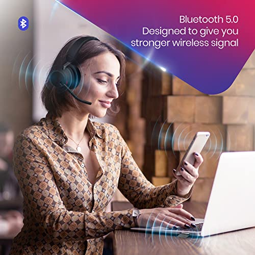 Jabra Evolve2 65 Wireless Headset USB-C Mono MS, Bluetooth Dongle, Compatible with Zoom, Webex, Skype, Smartphones, Tablets, PC/MAC, 26599-899-899 (Black), Global Teck Gold Support Plan Included - color: USB-C (Black), style: Evolve2 65 MONO