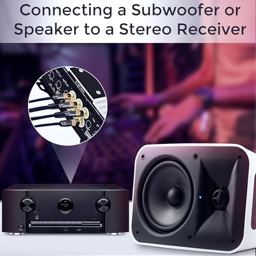 Elite Audio Pro Series | 15ft 6-Channel RCA Cable | OFC | Triple Shielded - color: 6-Channel, size: 15' (ft)