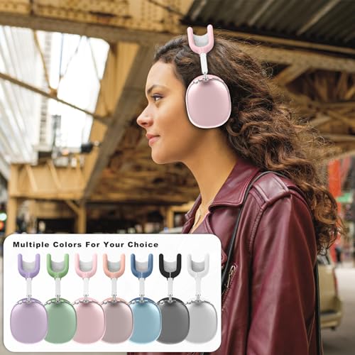for AirPods Max case Cover,Anti-Scratch Ear Pad Case Cover/Ear Cups Cover/Headband Cover for AirPods Max. Clear Soft TPU and Silicone,Skin Scratch Proof. - color: 3PC-Baby Pink