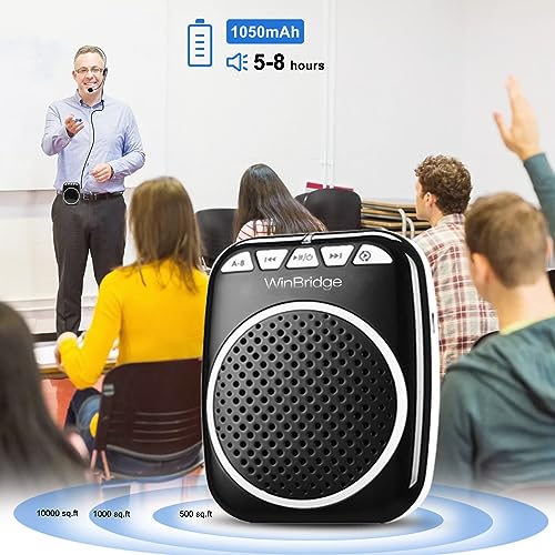 WinBridge Voice Amplifier with Wired Headset Microphone for Teachers WB001