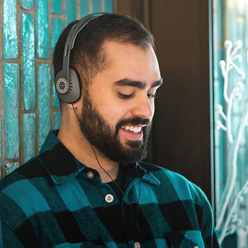 Koss KPH30i Retro Style On-Ear Headphones, Grey, Microphone, Wired | In-Line Microphone and Touch Remote Control, D-Profile Design, 3.5mm Jack - color: Dark Grey