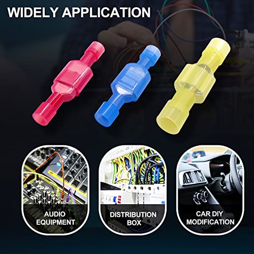 Twidec/210PCS Nylon Spade Connectors Kit 22-10 Gauge Male and Female Wire Spade Terminal Quick Disconnect Fully Insulated Wire Crimp Connector for Automotive Marine - color: Multicoloured Nylon 210PCS