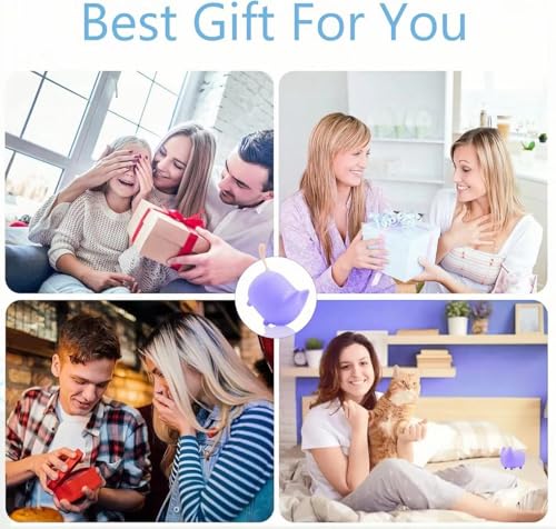 gingo Portable Bluetooth Speakers, Mini Wireless Speakers with Clarity Stereo, Super Bass,TWS Pairing,Built-in Mic,40H Playtime,BT5.3,Powerful Room-Filling Sound, Cute Pet Speaker (Purple) - color: Updated Purple