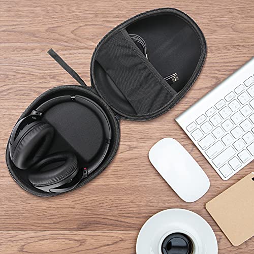 ProCase Hard Headphone Case Travel Bag for Sony WH-1000XM4, Beats Solo3, Bose QC, Hardshell EVA Carrying Case Headset Case with 2 Dust Covers - Black - color: Black