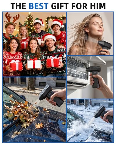 Compressed Air Duster - Electric Air Duster Super Power 130000RPM, 3-Gear Adjustable Mini Duster Blower with Fast Charging, Air Duster Rechargeable for Computer, Keyboard Cleaner, House, Outdoor, Car