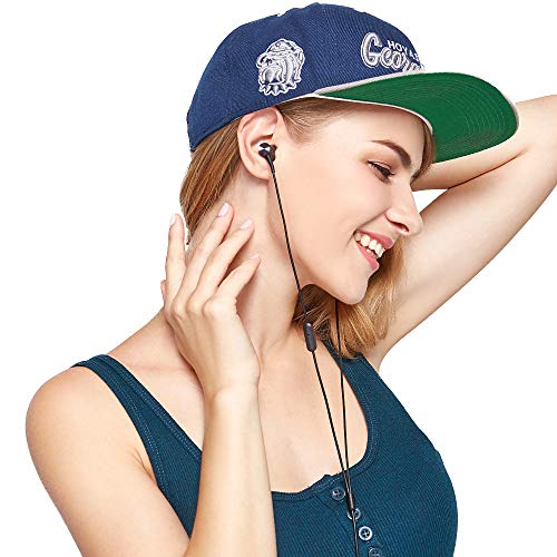 1MORE Piston Fit in-Ear Earphones Fashion Durable Headphones with 4 Color Options, Noise Isolation, Pure Sound, Phone Control with Mic - color: Black