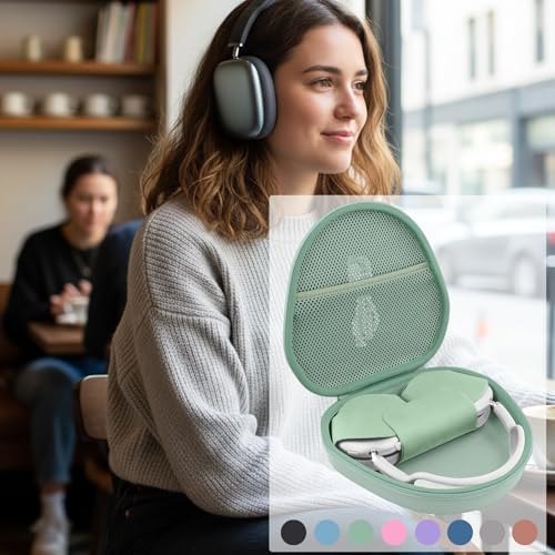 Hard Case for Apple AirPods Max 2/AirPods Max Wireless Headphones - color: Green Case