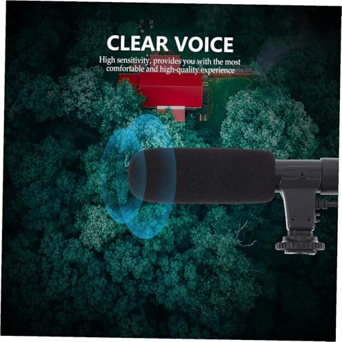 Mikinona Digital Camera Microphone High-Sensitivity Recording Mic for DSLR and Smartphone Interviews Photography with Stereo Plug Condenser Mic for Sound Recording