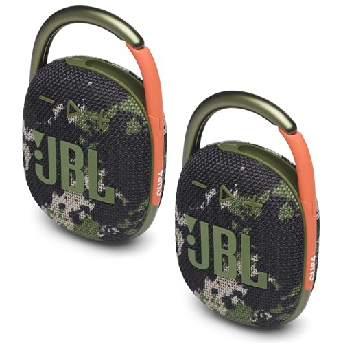 JBL 2 Pack Clip 4 Waterproof Wireless Audio Bluetooth Speaker Bundle (Squad) - color: Squad