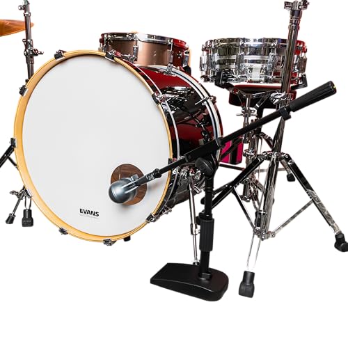 Shure by Gator Low Profile Mic Stand with Single-Section Boom (SH-DESKTOP2) | Compact Non-slip Weighted Base Twist Clutch Height Adjustment Integrated Cable Management.