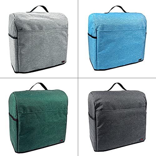 Stand Mixer Dust-proof Cover with Organizer Bag for Kitchenaid Mixer, Multi Pockets for Various Kitchen Appliance Accessories (Blue, 4.5-5 Quart)