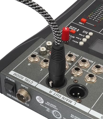 직각 6.35mm TRS to XLR 암, XLR - 0.6m(1/4,6피트) 직각 0.6cm(1/4인치) TRS to XLR 3핀 암, 스피커, 무대, DJ용 브레이드 쉴드 2팩 - color: 90° TRS to XLR F, size: 6Ft-2Pack
