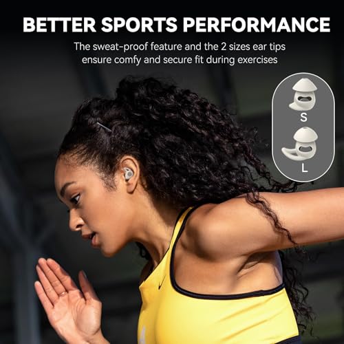 Sleepals micro Sleep Earbuds for Side Sleepers | Sleep Headphones with Soft and Snug Fit | Moderate Noise Reduction (not ANC) | Small and Light, 4H Single Play, 28H with Charging Case (Off-white) - color: Off-white