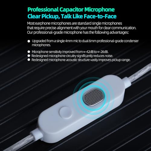 KZ Taurus in Ear Monitor Headphones, Horizontal 2DD in Ears, Gaming Earbuds, Noise Isolating Ear Buds Sound Localization in-Ears for Singers Musicians Audiophiles - color: Clear, style: with Mic