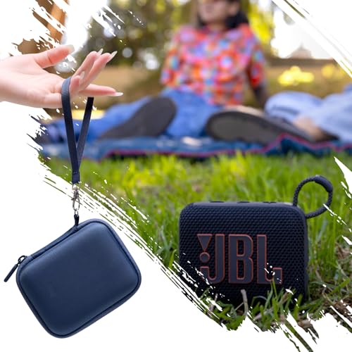 XANAD Hard Case Compatible with JBL Go 4 / GO 5 / Go 3 Ultra Speaker, Blue - color: Blue
