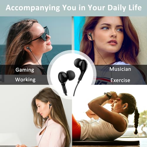 USB C Wired Earbuds Compatible with Apple iPhone 17 16 Plus 15 Pro Max 16e USB C Headphones for Samsung Galaxy S25 FE Edge S24 S23 S22 Ultra Earphones Wired Type C for Pixel 10 9 Oneplus 12