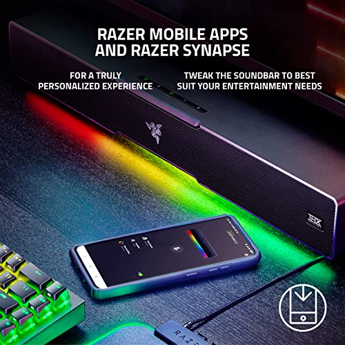 Razer Leviathan V2, Multi-Driver PC Gaming Soundbar w/Subwoofer, Black - color: Black, size: V2