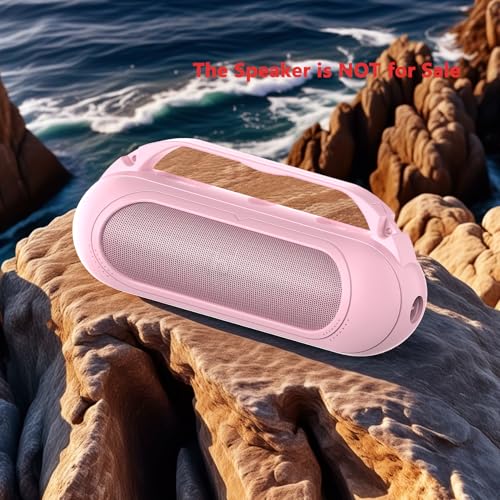 Silicone Cover Case for Beats Pill 2024 Wireless Bluetooth Speaker | Protective Stand Holder for Beats Pill Bluetooth Speaker Accessories With Should Strap (Pink Case) - color: Pink Case
