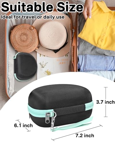 RAIACE Hard Travel Storage Case Compatible with iClever BTH12 / BTH26 / IMYB/JoySpark-T5 / Candy Bila BH03 Headphones, Protective Carrying Bag. (case only) - Black - color: Black