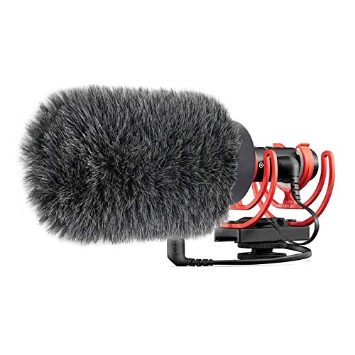 YOUSHARES NTG Furry Microphone Wind Shield - Windscreen/Windmuff for Rode VideoMic NTG and Microphones with Maximum Slot Length of 100mm (3.9") and Diameter of 18-24mm (Shag, Gray)