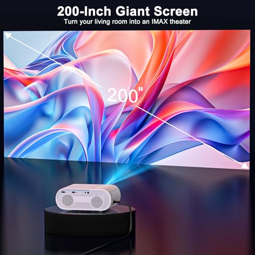 HOMPOW 4K Projector with WiFi and Bluetooth, 1500 ANSI Google TV Projector - style: Google system