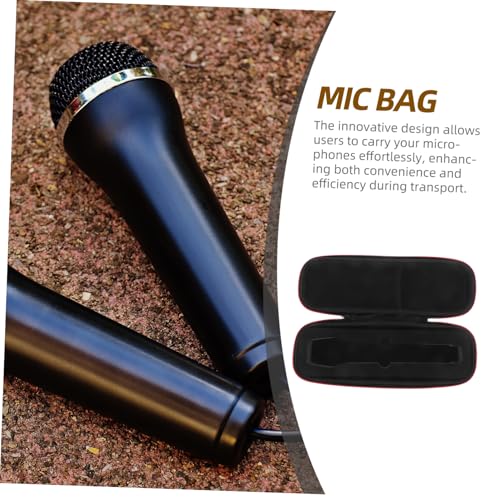 Kisangel 3pcs Travel Mic Storage Case Padded Design Carrying Bag Case Headphone Storage Easy Accessory Organization