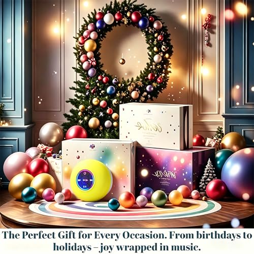 Mini Bluetooth Shower Speaker Yellow, Silicone Suction Cup Portable Speaker with LED Lights, IPX4 Waterproof, Built in Mic, for Bathroom Kitchen Outdoors, Ideal Gifts (Yellow) - color: Yellow