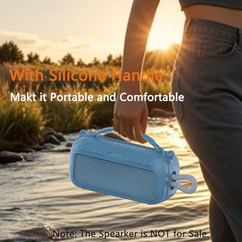 Silicone Cover Case for Bose SoundLink Plus Bluetooth Speaker | Soft Silicone Protective Case with Carrying Handle and Shoulder Strap, Shockproof and Anti-Scratch Cover (Blue Dusk) - color: Blue Dusk