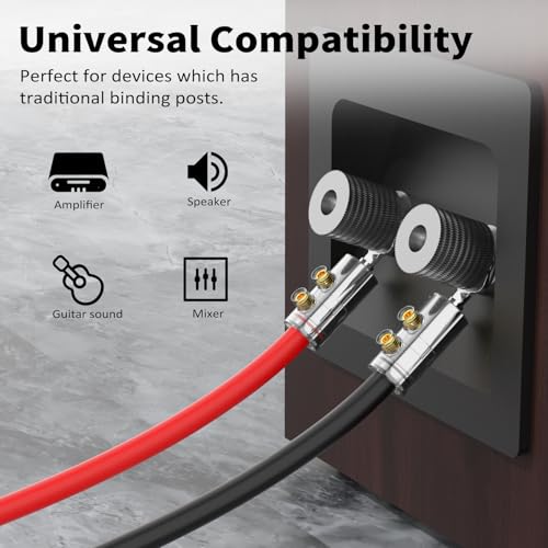 Preffair Rhodium Plated Y Spade Plug 8-14 AWG Gauge Size 4mm Speakers Amplifier Hi-Fi AV Stereo Home Theatre Audio Wire Cable Double Screw Connector, 4 Pcs/2Pairs (Rhodium Plated, SY1538) - color: Rhodium Plated, size: SY1538