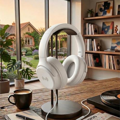 Wired Over-Ear Headphones, Mic, 3.5mm, USB-C Adapter, White | Over-ear comfort with inline mic, volume control, 3.5mm jack, and USB-C adapter for phones, laptops, PCs, and tablets. - color: White
