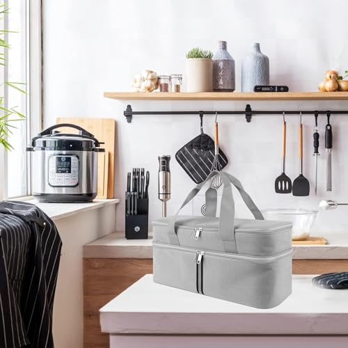 Immersion Hand Blender Storage Bag - Light Grey, Portable Handheld/Stick Blender Travel Organizer (Bag Only) - color: Light Gray