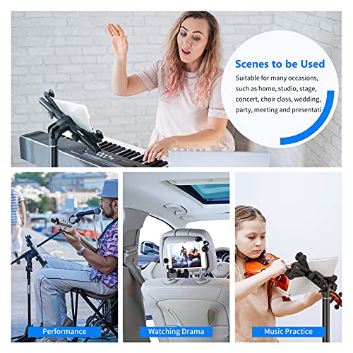 Neewer 6-11 inches Adjustable Music Mic Microphone Stand Tablet Mount with 360 Degree Swivel Holder for Apple iPad Pro Air Mini Google Nexus Samsung Galaxy - style: NW-105