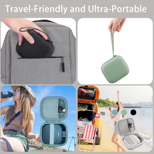 for Bose New SoundLink Micro 2nd Gen Speaker Protective Case, White | EVA Hard Shell, Soft Velvet Lining, Durable Wrist Strap, Portable Travel Bag with Carabiner, Mesh Accessory Pocket - color: White Case