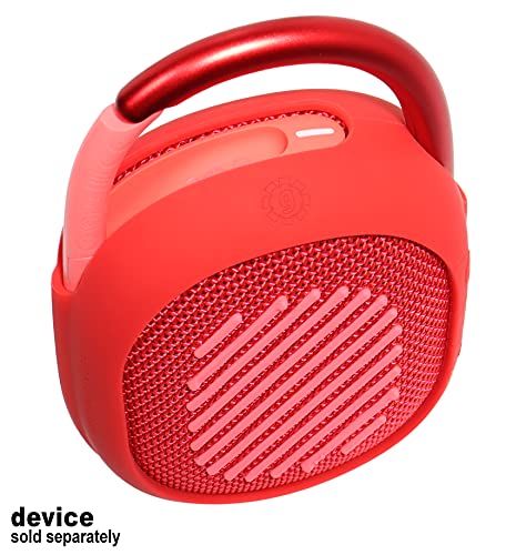 GETGEAR Silicone Cover Compatible with Clip 4 Portable Speaker(Red) - color: Red