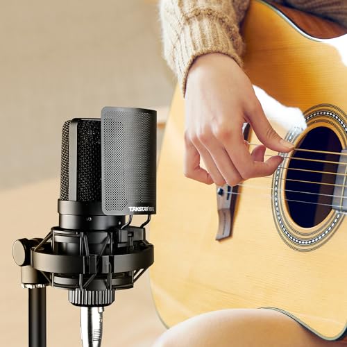 TAKSTAR SM-8B II Studio Condenser Mic with 16mm Diaphragm & Shock Mount | 20Hz-20kHz Response, -36dB Sensitivity, Cardioid Pattern, Shock Mount & POP Filter Included, Requires 48V Phantom Power