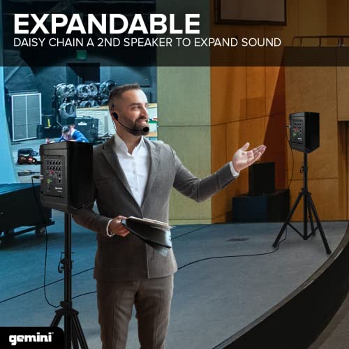 Gemini UHF Wireless Headset & Lavalier System, Rechargeable (GMU-HSL100) | UHF wireless headset & lavalier, rechargeable - 160+ ft range - plug-and-play - 1/4" plug for PA/amp