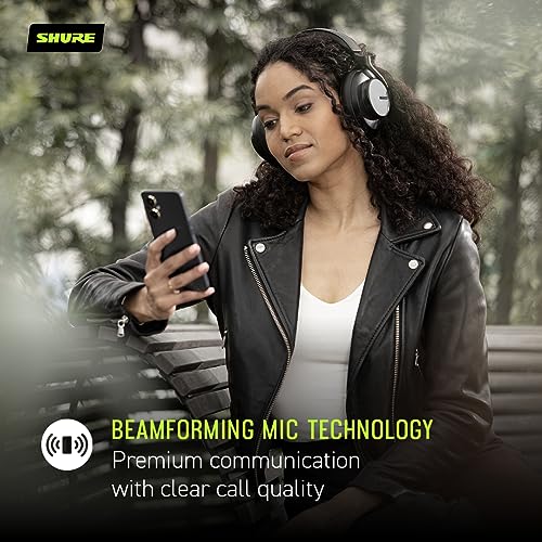 Shure AONIC 50 Gen 2 Wireless Noise Cancelling Headphones, Premium Studio Sound, Bluetooth 5, Customizable EQ, 45-Hour Battery, Over-Ear, Black - color: Black, style: Gen 2