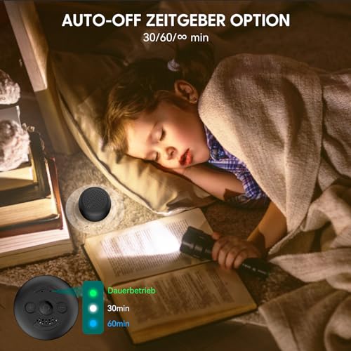 Babelio White Noise Sound Machine for Adults Kids Baby, Mini, 15 Non-looping Sounds, Timer, Memory Function, Easy to Pocket and Travel Black | USB-C Rechargeable, Auto-Off Timer, Lightweight Design, Last-Setting Memory, Easy To Pack And Carry, Black - col