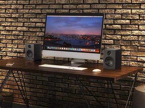 Monoprice DT-3 50-Watt Multimedia Desktop Powered Speakers Perfect Complement to any Home, Office, Gaming, or Entertainment Setup,black