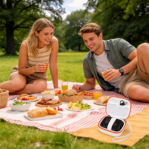 ANKHOH Hard Speaker Case for JBL Go 5/4/3 with Wrist Strap, Case Only - color: White