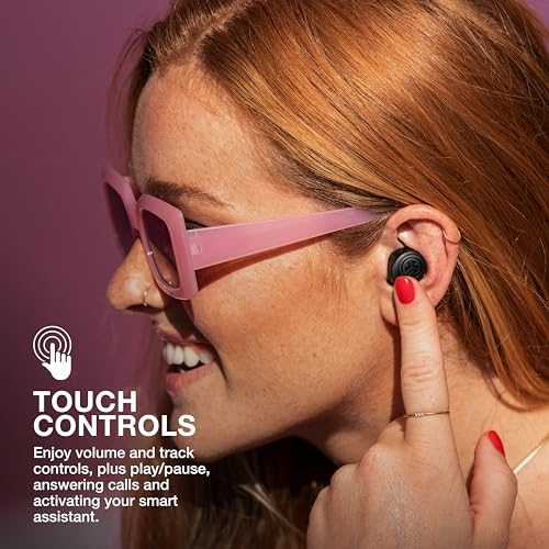 JLab, Go Air Pop, True Wireless Earbuds, Bluetooth 5.1, Dual Connect, IPX4, EQ3 Sound Settings, Black - color: Black